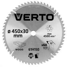 Verto 61H150 Körfűrészlap Keményfém Fogakkal, 450X30Mm, 60 Fog fűrészlap