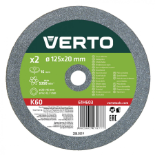 Verto 61H603 Köszörűkorong 125Mm 2 Db. barkácsgép tartozék
