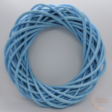  Vessző koszorú - 30 cm - világoskék dekorációs kellék