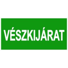  Vészkijárat - öntapadó, 300*150mm információs tábla, állvány