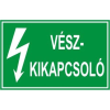  Vészkikapcsoló - öntapadó, 90*60mm