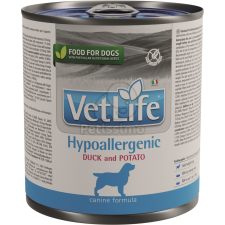  Vet Life Dog Hypoallergenic Duck & Potato konzerv 300 g kutyaeledel
