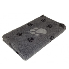  Vetbed Csúszásmentes, Ízületkímélő Kutyafekhely Sötétszürke, 2 féle tappancs mintával – 150×100 cm szállítóbox, fekhely kutyáknak