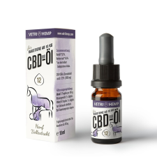 VetriHemp CBD olaj 10 kg feletti állatoknak 12% 10 ml 1200mg vitamin, táplálékkiegészítő kutyáknak