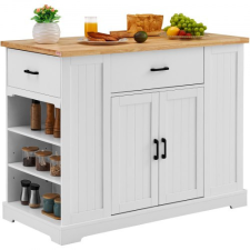 Vevor Konyhasziget kocsi Tárolóegység Tálalókocsi Fiókosár Polcok 117x56x91cm bútor