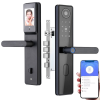  Vezeték nélküli Smart Lock Yala Premium VisionHub videokamerával, WiFi távirányítóval, zárral, alkalmazáshozzáféréssel, kártyával, ujjlenyomattal, jelszóval, kulccsal, betörésjelzővel, Androi