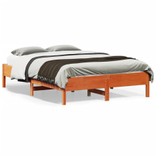 viaszbarna tömör fenyőfa ágy matrac nélkül 135 x 190 cm ágy és ágykellék