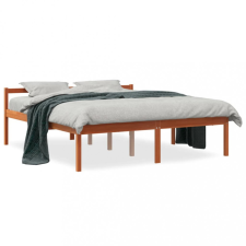  Viaszbarna tömör fenyőfa időseknek való ágy 150 x 200 cm ágy és ágykellék