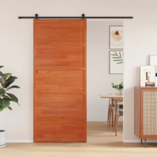  viaszbarna tömör fenyőfa istálló stílusú ajtó 90x208 cm építőanyag