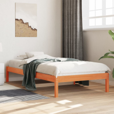 viaszbarna tömör fenyőfa kanapéágy matrac nélkül 80 x 200 cm ágy és ágykellék