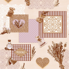  Viaszos vászon méterben 140cm széles csokor levendulás barna lakástextília