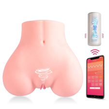 VIBECONNECT - akkus, okos torzó maszturbátor (natúr) egyéb erotikus kiegészítők férfiaknak