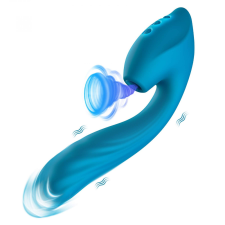 VIBECONNECT Vibeconnect - vízálló G-pont vibrátor és csiklóizgató (kék) vibrátorok
