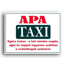  Vicces Apa taxi rendszámtábla vicces ajándék