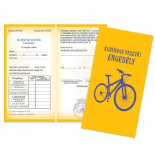 Vicces bizonyítvány, Kerékpár vezetői engedély ajándéktárgy