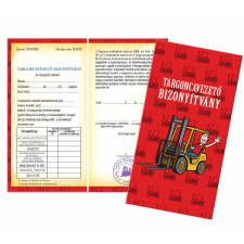Vicces bizonyítvány, Targonca vezetői ajándéktárgy