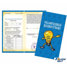  Vicces bizonyítvány, Villanyszerelő bizonyítvány ajándéktárgy