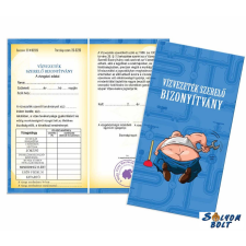 Vicces bizonyítvány, Vízvezeték szerelő ajándéktárgy