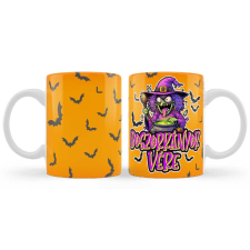  Vicces bögre, Halloween, Boszorkányok vére, sárga bögrék, csészék