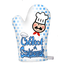 Vicces edényfogó kesztyű, Csókot a szakácsnak konyhai eszköz