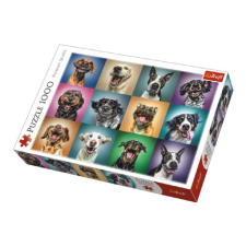 Vicces kutya portrék puzzle 1000 darabos puzzle, kirakós