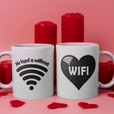  Vicces páros bögre - Ne lopd a wifimet bögrék, csészék