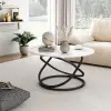  Vicco Calgary kerek dohányzóasztal, ⌀ 80 cm, fehér