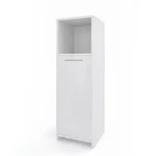  Vicco Kiko midi szekrény, 95 cm, fehér / magasfényű fehér fürdőszoba bútor