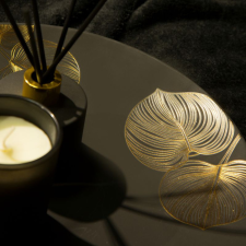  Victoria5 üveg tál Fekete/arany 37x4 cm dekoráció