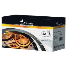 VICTORIA 12A Lézertoner LaserJet 1010, 1012, 1015 nyomtatókhoz, VICTORIA fekete, 4k nyomtatópatron & toner