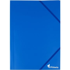 VICTORIA A4 gumiszalaggal és hajtókával, kék mappa