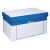 VICTORIA Archiváló konténer, 320x460x270 mm, karton, , kék-fehér