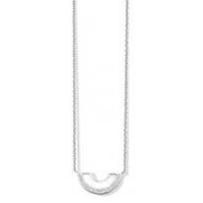  Victoria Ezüst színű fehér köves félhold nyaklánc nyaklánc