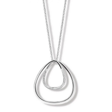  Victoria Ezüst színű fehér köves nyaklánc nyaklánc