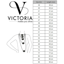 VICTORIA Ezüst színű fehér köves nyaklánc 45cm nyaklánc