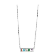 VICTORIA ezüst színű színes köves lucky nyaklánc nyaklánc