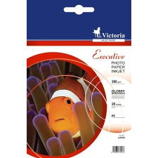 VICTORIA Fotópapír, tintasugaras, A6, 260 g, magasfényű, VICTORIA "Executive" fotópapír