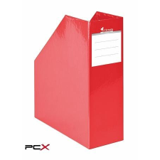 VICTORIA Iratpapucs, karton, 90 mm, VICTORIA, &quot;Premium&quot;, piros irattartó
