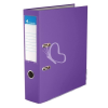 VICTORIA Iratrendező, 75 mm, A4, PP/karton, élvédő sínnel, VICTORIA, "Basic", lila