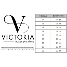  Victoria karkötő ezüst színű, kövekkel, rozsdamentes acél, 11 cm karkötő