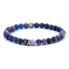 VICTORIA kék gyöngyös férfi gumis karkötő blue