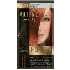 VICTORIA Keratin Therapy Hajszínező Sampon 40ml – Gesztenyebarna hajfesték, színező