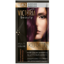 VICTORIA Keratin Therapy Hajszínező Sampon 40ml - Padlizsánlila hajfesték, színező
