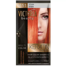  VICTORIA Keratin Therapy Hajszínező Sampon 40ml - Titian Vörös hajfesték, színező