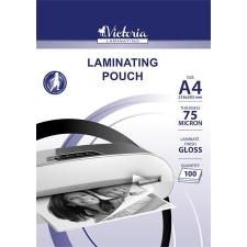 VICTORIA meleglamináló fólia, 75 mikron, A4, fényes (ILKVF754) lamináló fólia