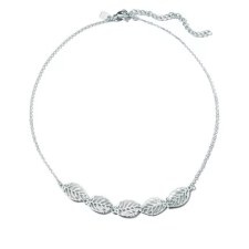 VICTORIA nyaklánc ezüst színű levél mintás, rozsdamentes acél, 45 cm nyaklánc