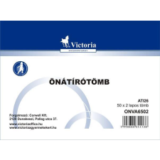 VICTORIA PAPER Önátírótömb, A6, 50x2 lap, VICTORIA PAPER indigó
