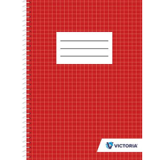 VICTORIA PAPER Spirálfüzet, A5, kockás, 70 lap, VICTORIA PAPER füzet