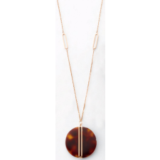  Victoria Rose gold színű barna mintás nyaklánc nyaklánc