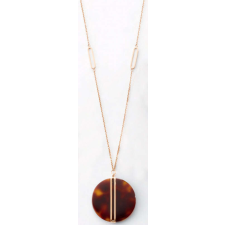 VICTORIA Rose gold színű barna mintás nyaklánc nyaklánc